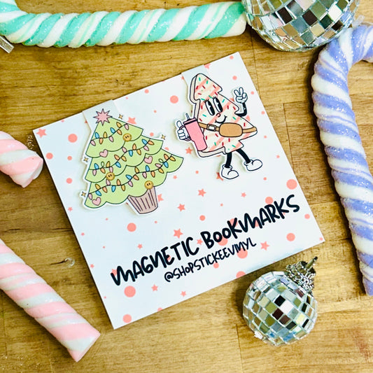 Christmas Cake Magnetic Bookmarks (Set of 2)