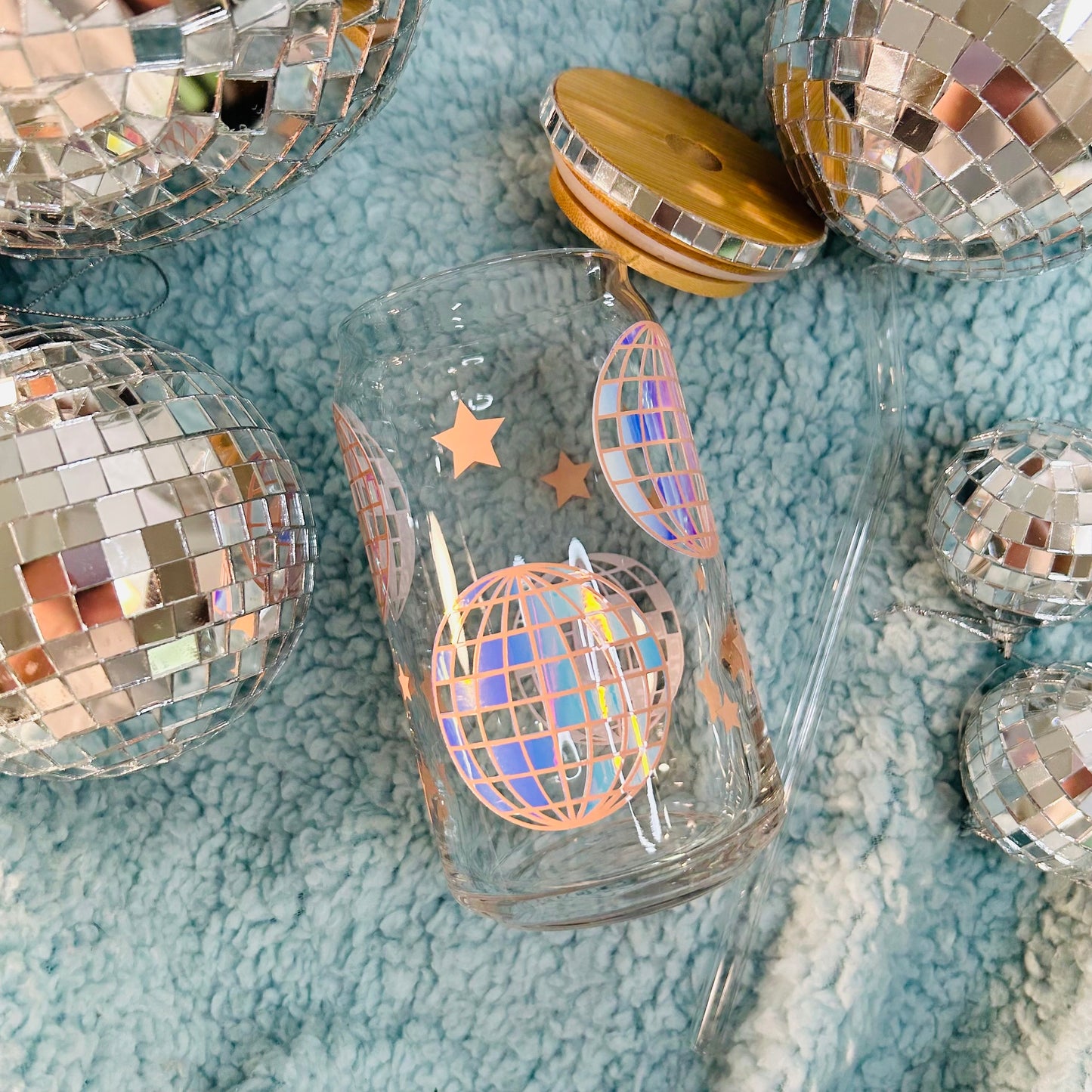 Disco Ball Glass Cup