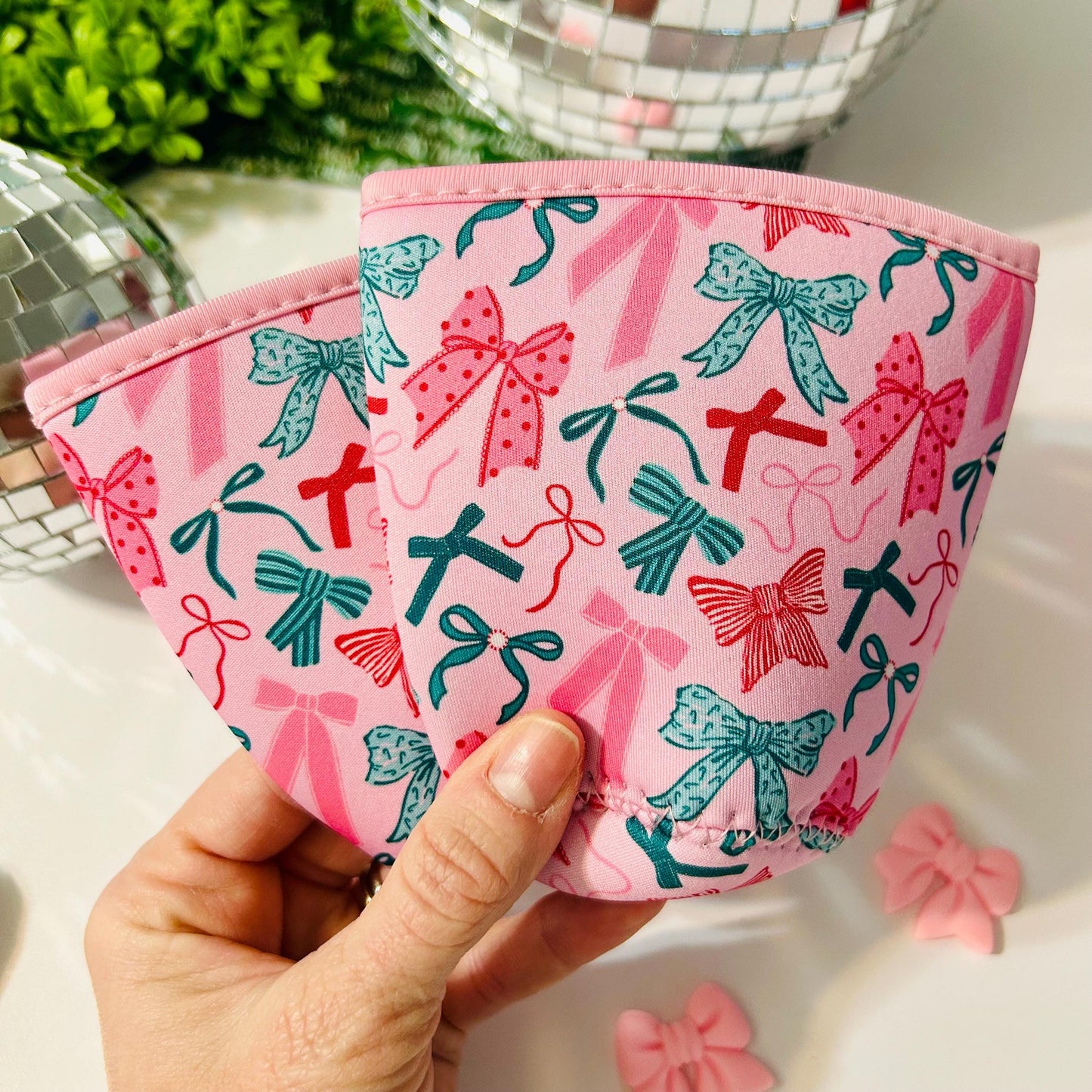 Coffee Cup Cover - Pink Coquette