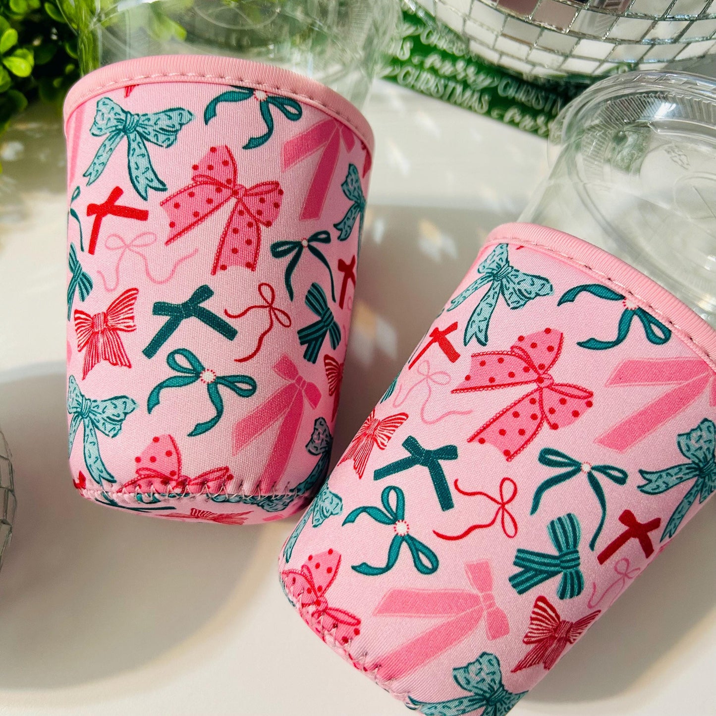 Coffee Cup Cover - Pink Coquette