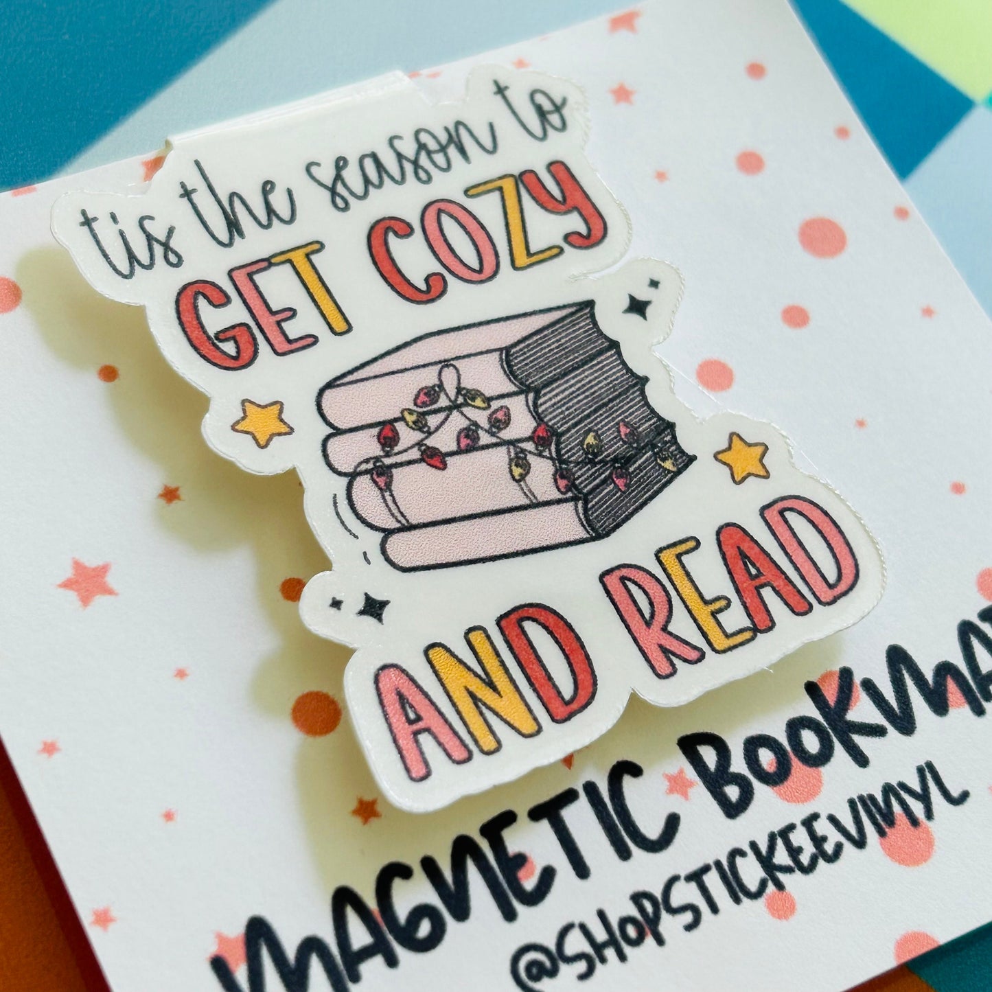 Get Cozy and Read Glossy Bookmark