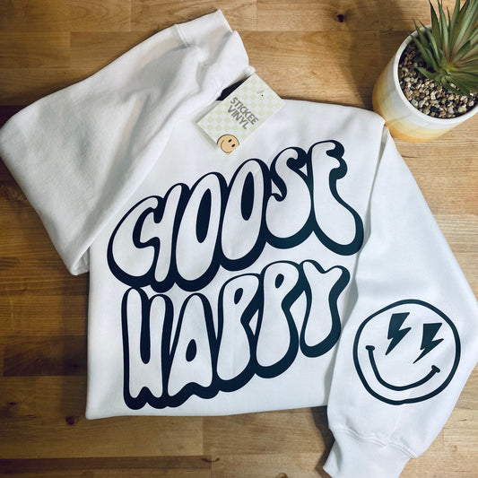 Choose Happy Crewneck Sweatshirt
