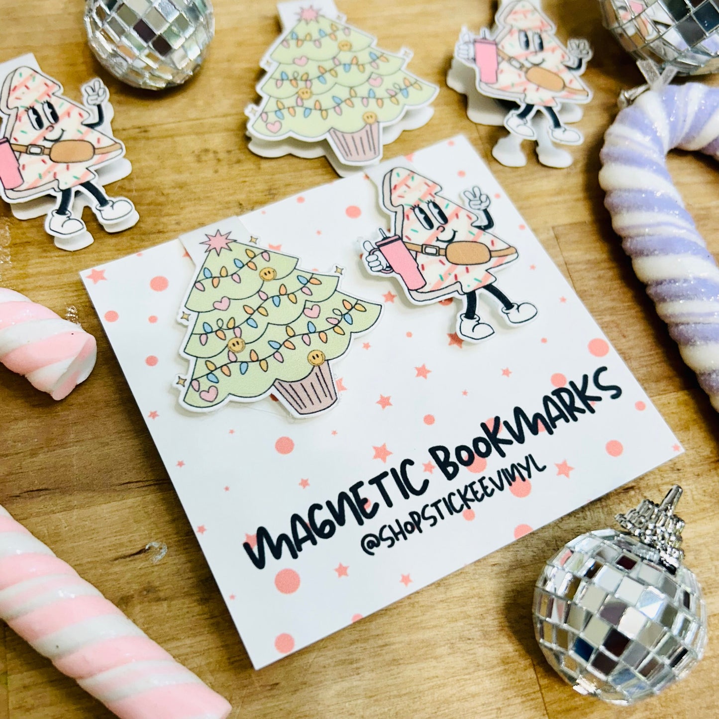 Christmas Cake Magnetic Bookmarks (Set of 2)