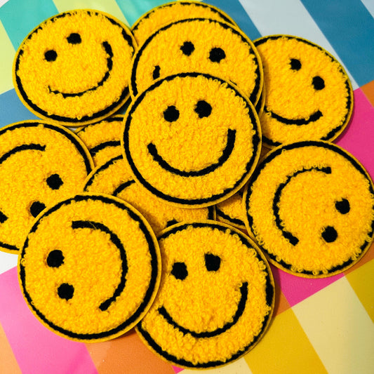 Happy Face Iron On Patch