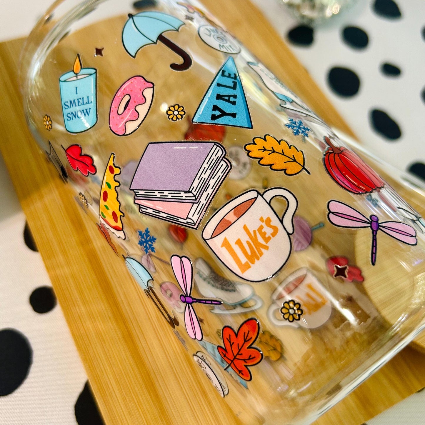 Gilmore Girls Fan Gift, Handmade Drinkware, Stars Hallow, Double-Sided UVTDF Vinyl tumbler, Luke's Diner Mug, Gift for Her, Collectible