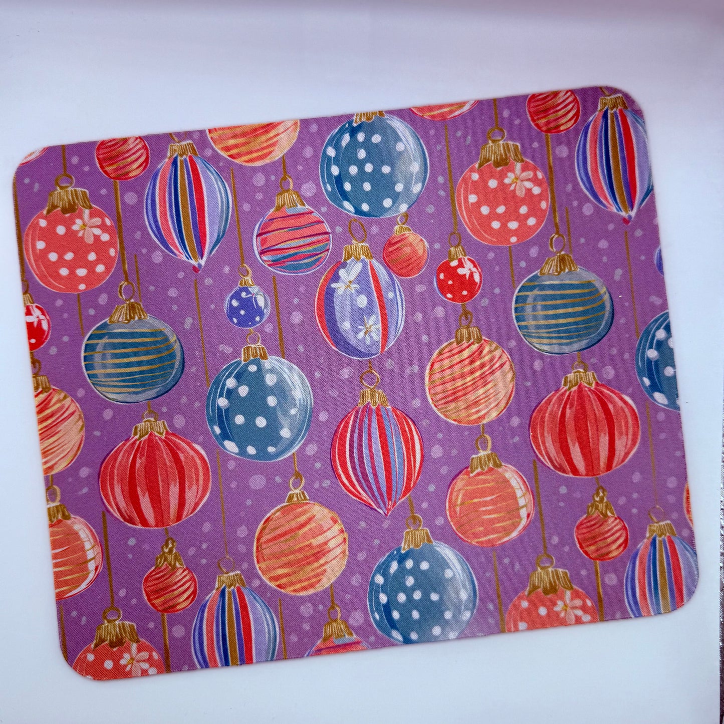Ornaments Holiday Mouse Pad – Festive Christmas Desk Decor