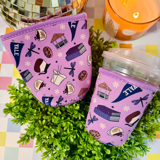 Purple Cozy Town Drink Sleeve – 2 Sizes (S/M and M/L)