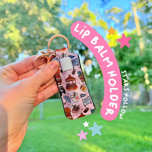Cozy Town Lip Balm Keychain Holder