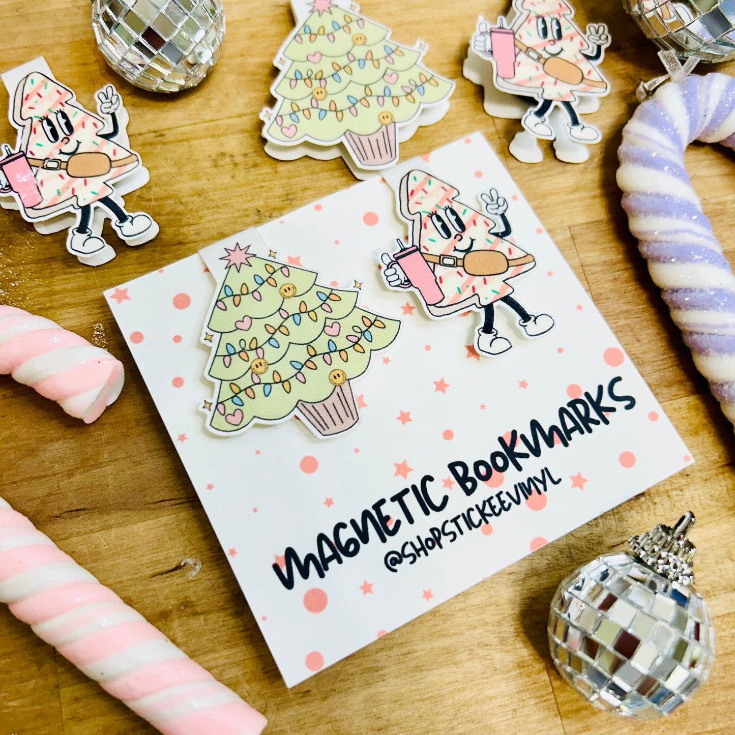 Christmas Cake Magnetic Bookmarks (Set of 2)