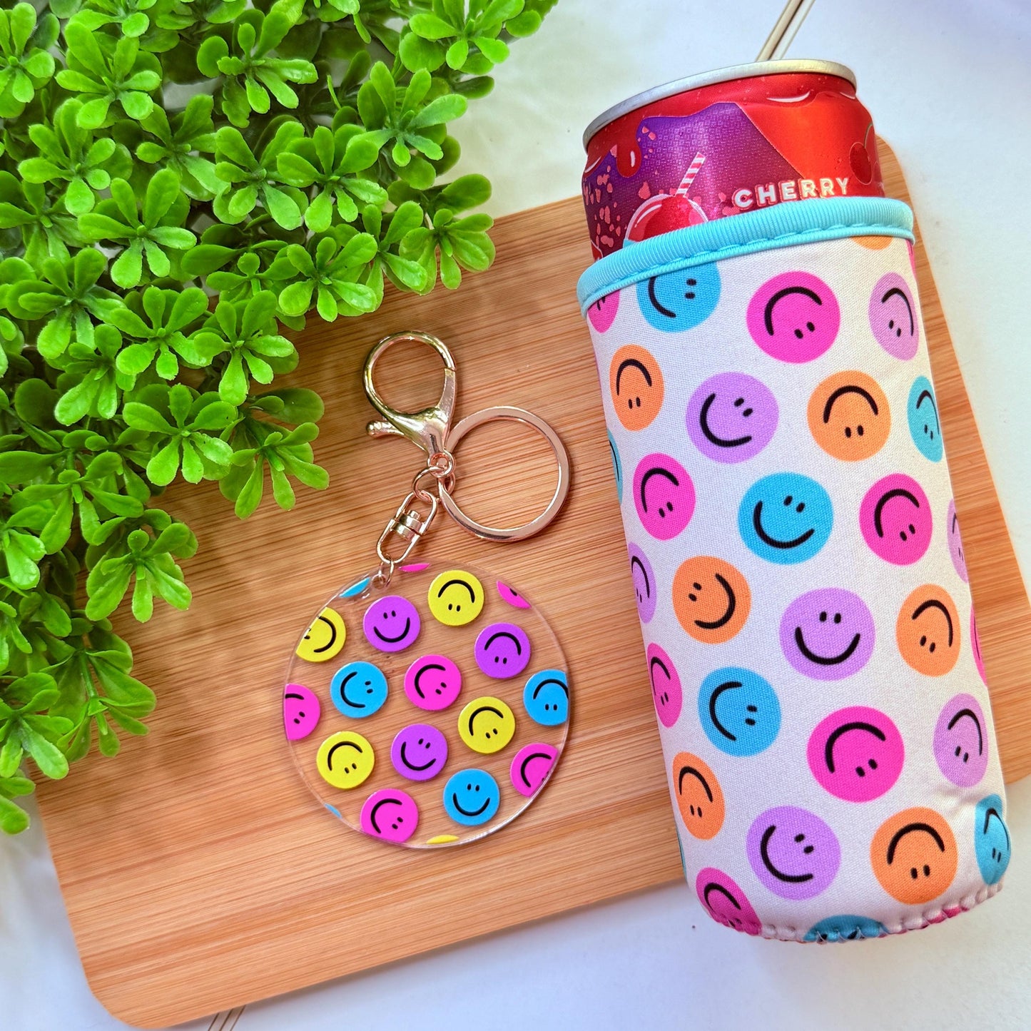Slim Can Cover - Happy Faces