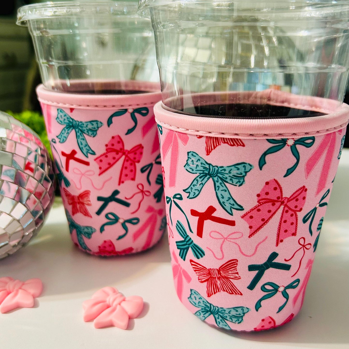 Coffee Cup Cover - Pink Coquette