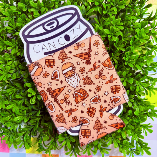 Boho Christmas Soda Can Cooler