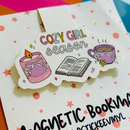 Cozy Girl Season Christmas Magnetic Bookmark