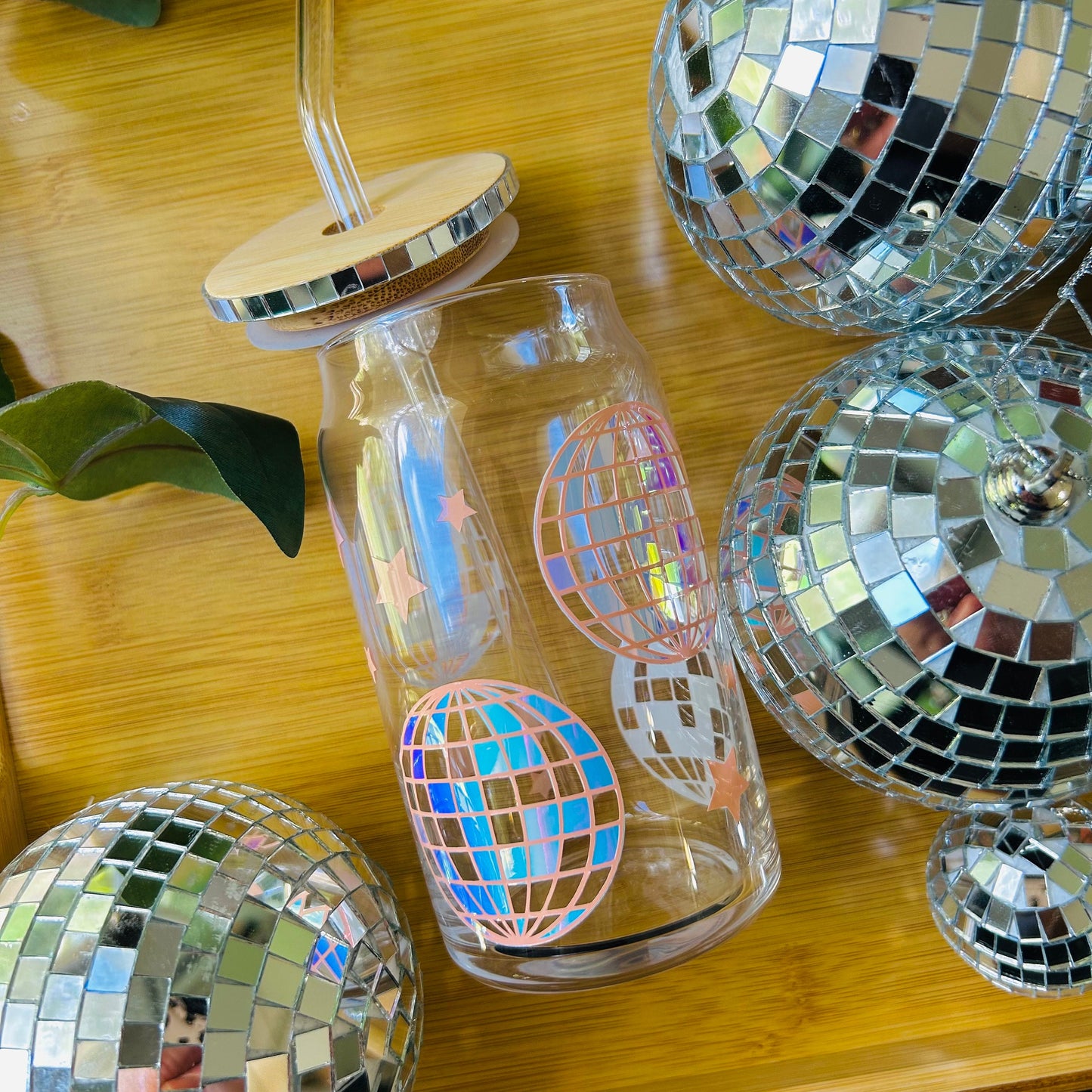 Disco Ball Glass Cup