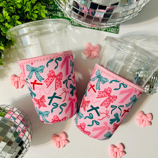Coffee Cup Cover - Pink Coquette
