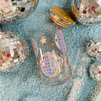 Disco Ball Glass Cup