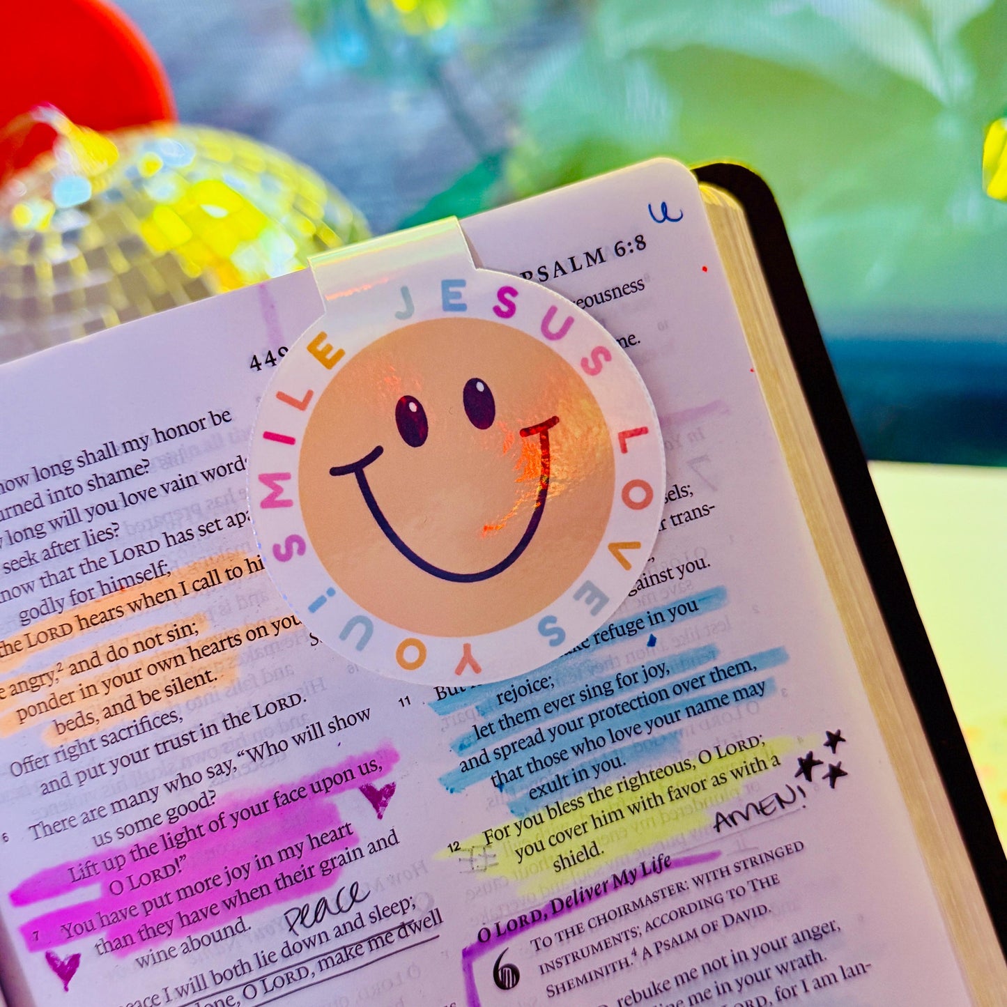 Smile Jesus Loves You Magnetic Bookmark