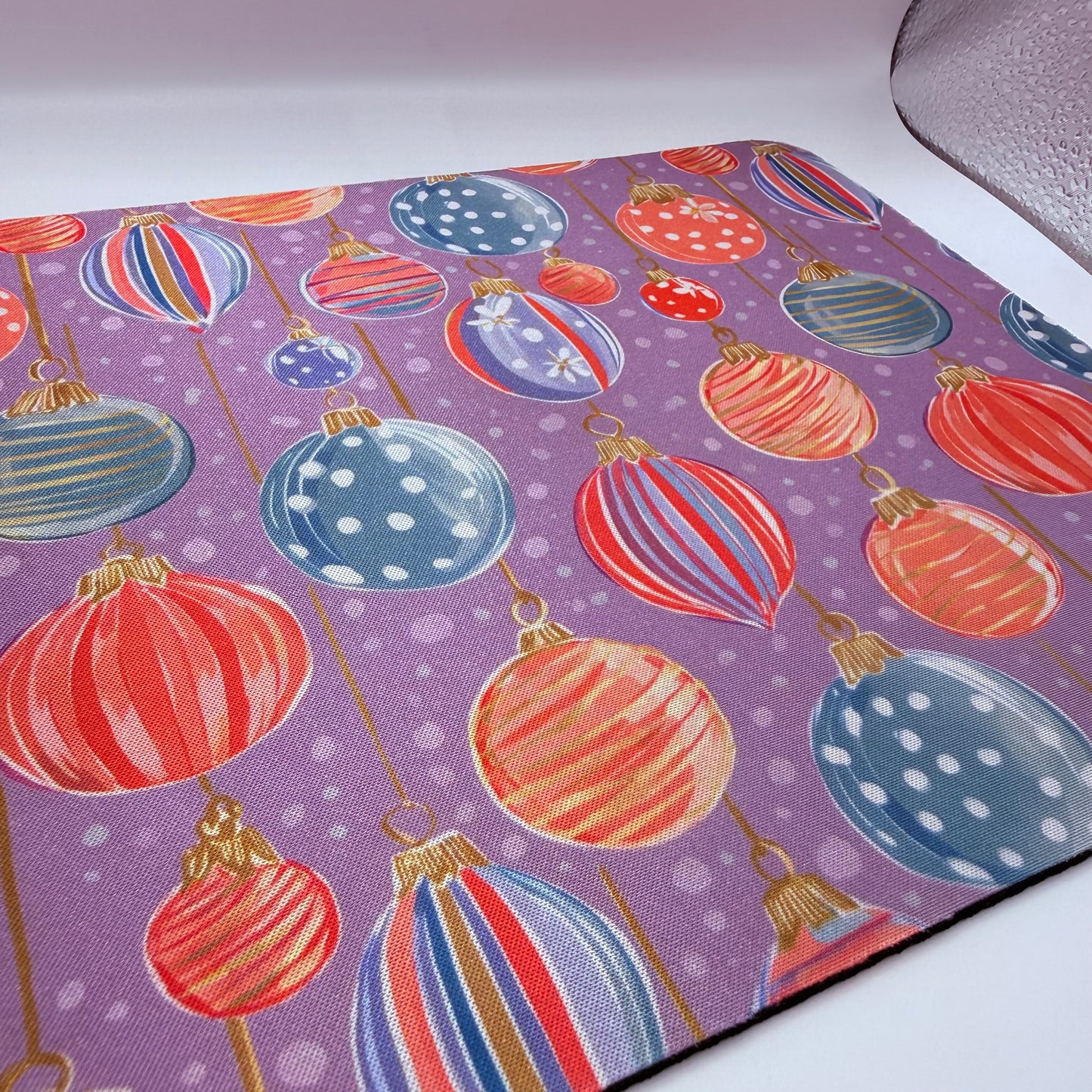 Ornaments Holiday Mouse Pad – Festive Christmas Desk Decor
