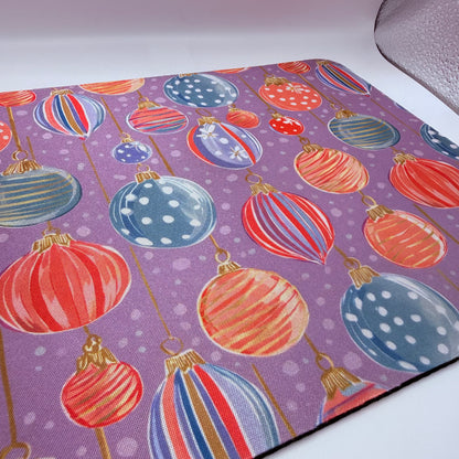 Ornaments Holiday Mouse Pad – Festive Christmas Desk Decor