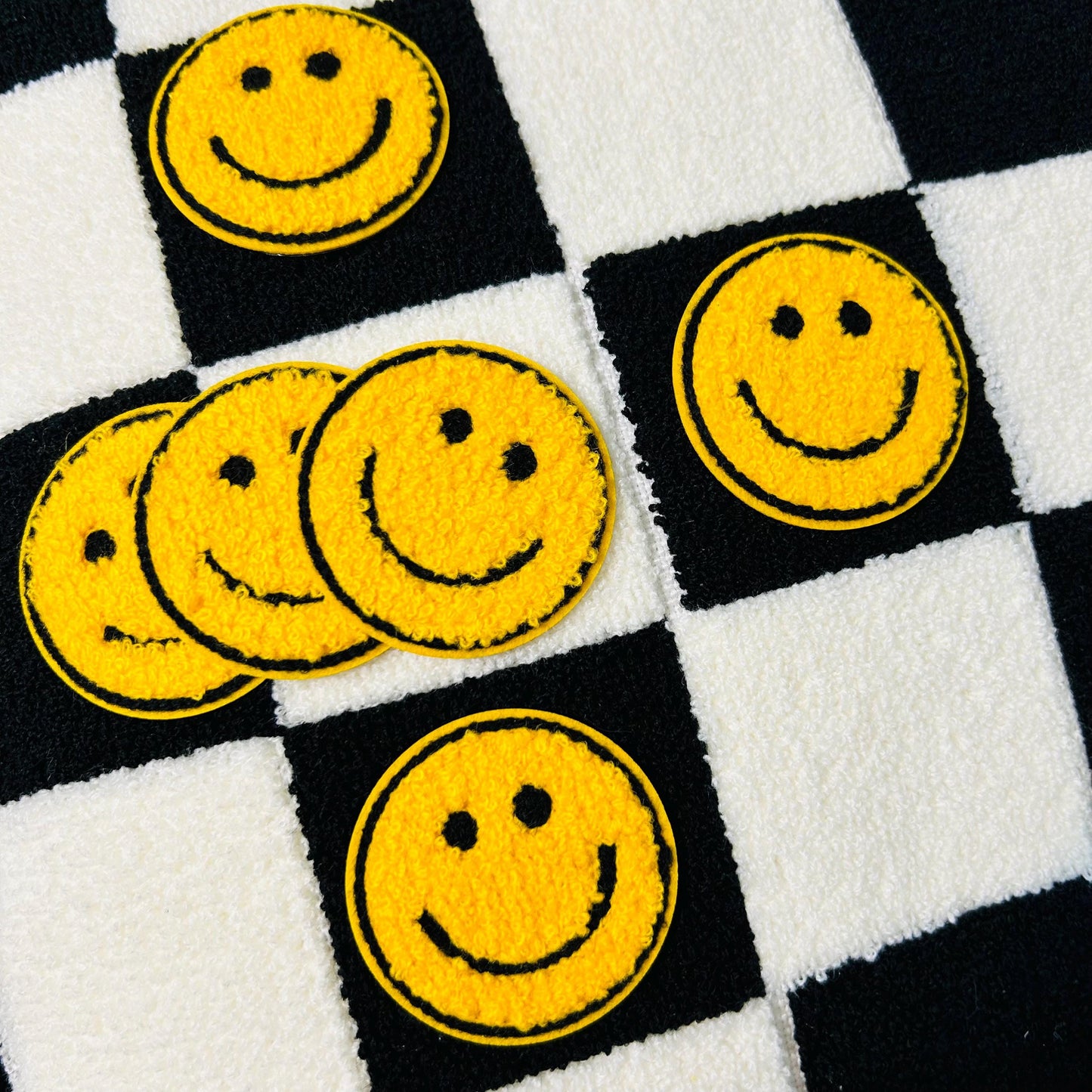 Happy Face Iron On Patch