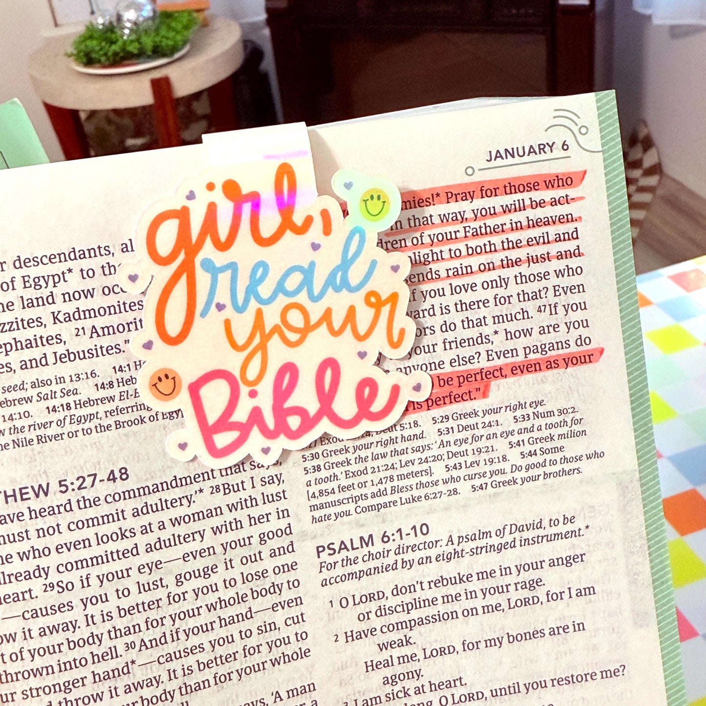 Girl Read Your Bible Bookmark