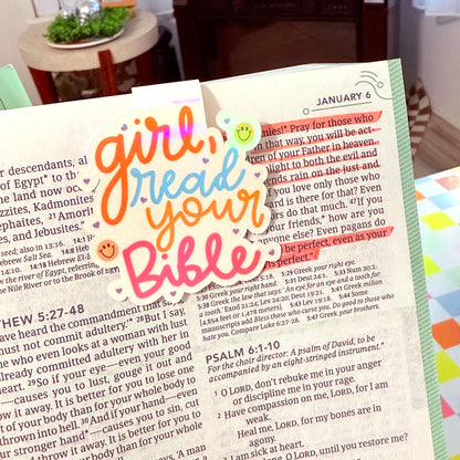 Girl Read Your Bible Bookmark