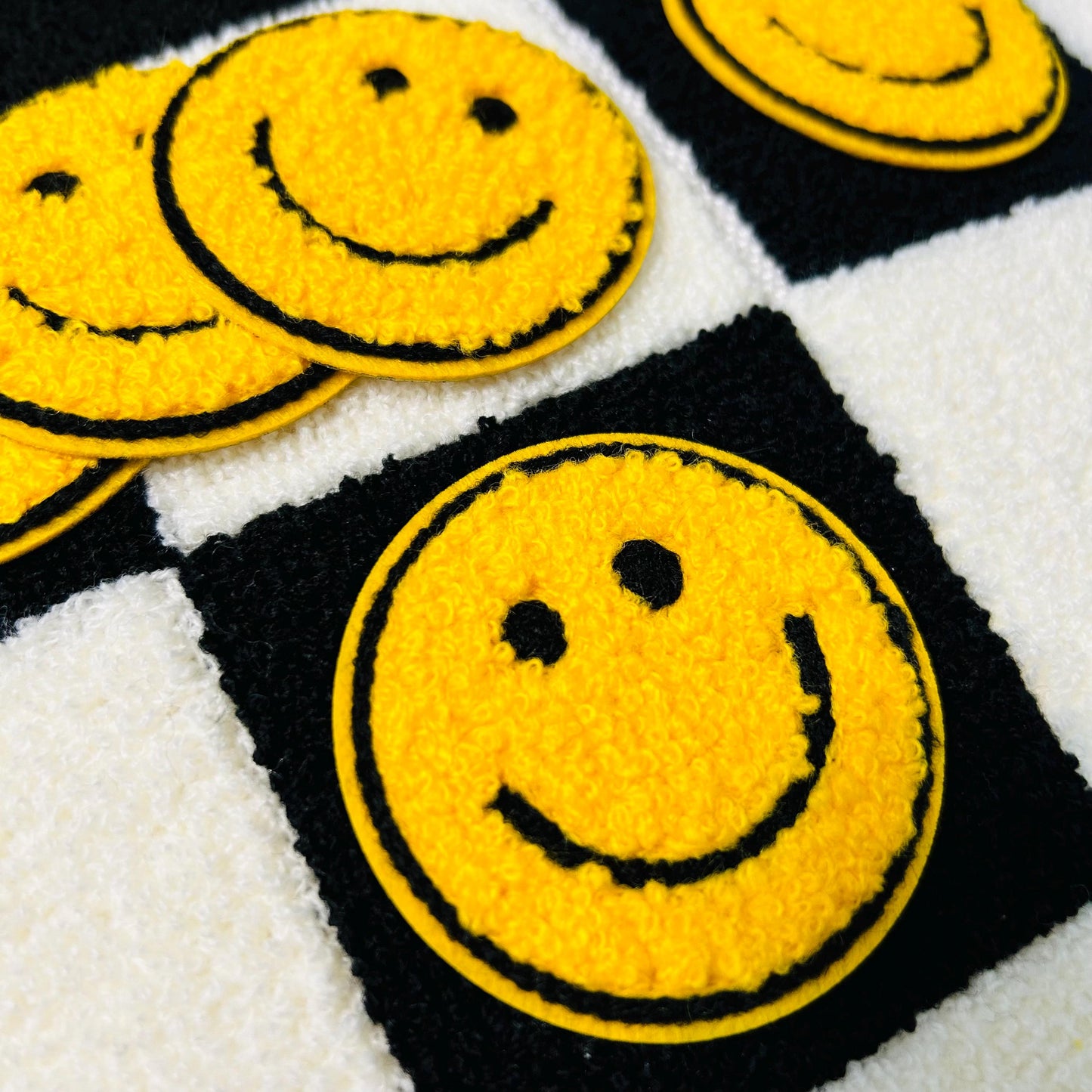 Happy Face Iron On Patch