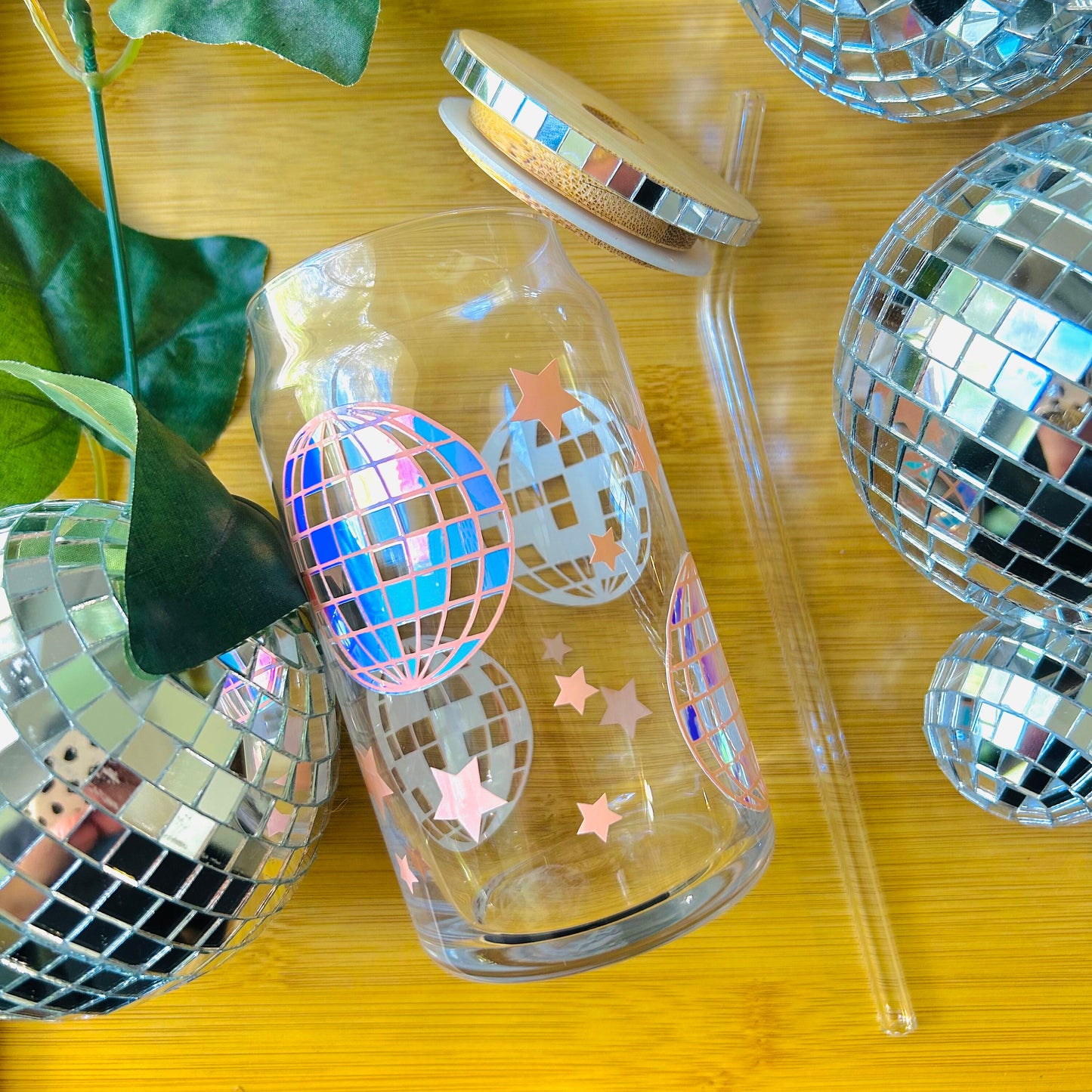 Disco Ball Glass Cup