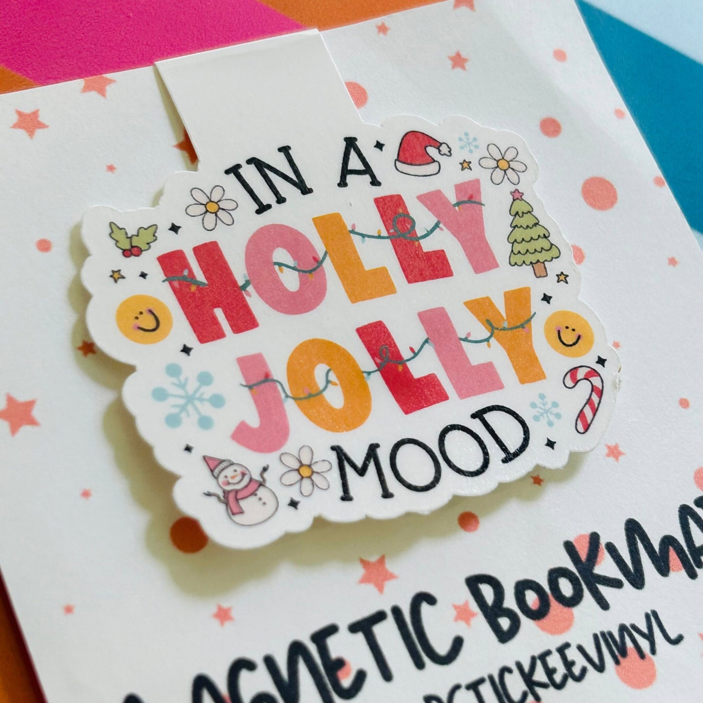 Holly Jolly Magnetic Bookmark