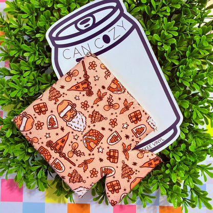 Boho Christmas Soda Can Cooler