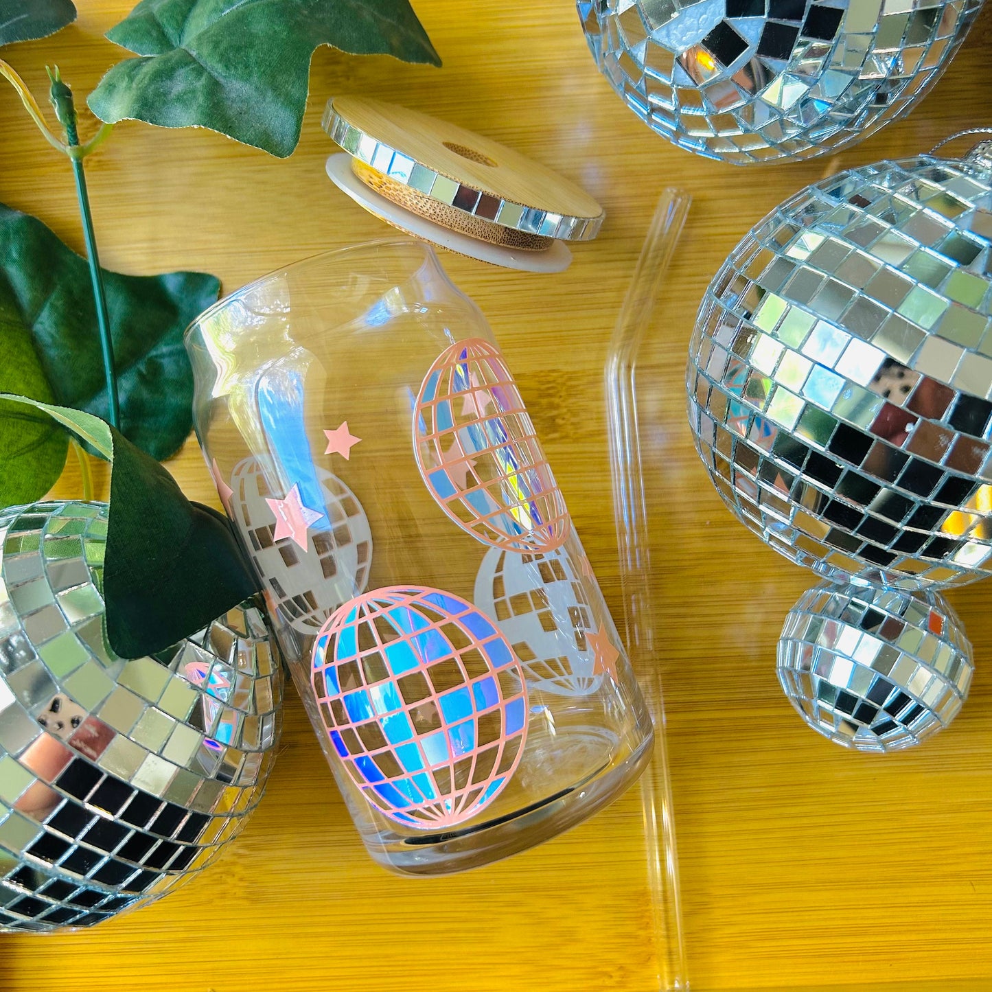 Disco Ball Glass Cup