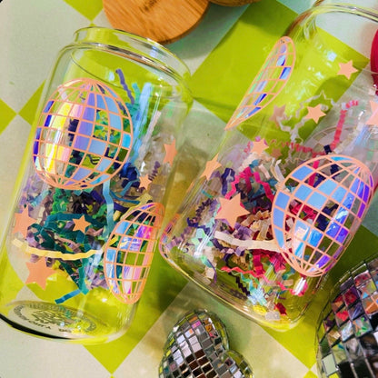 Disco Ball Glass Cup