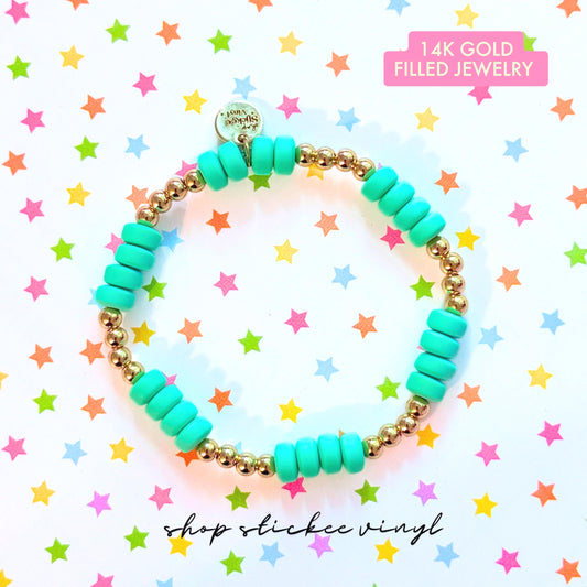 Colorful 14k Gold Filled Beaded Bracelet