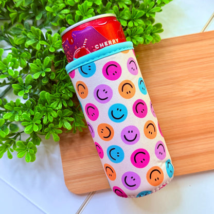 Slim Can Cover - Happy Faces