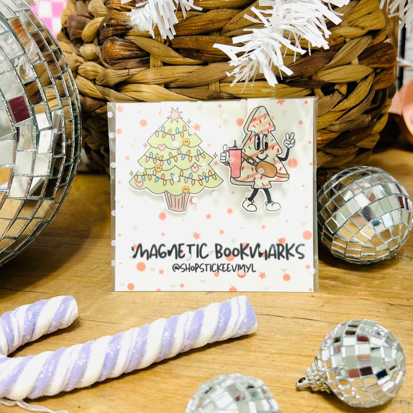 Christmas Cake Magnetic Bookmarks (Set of 2)