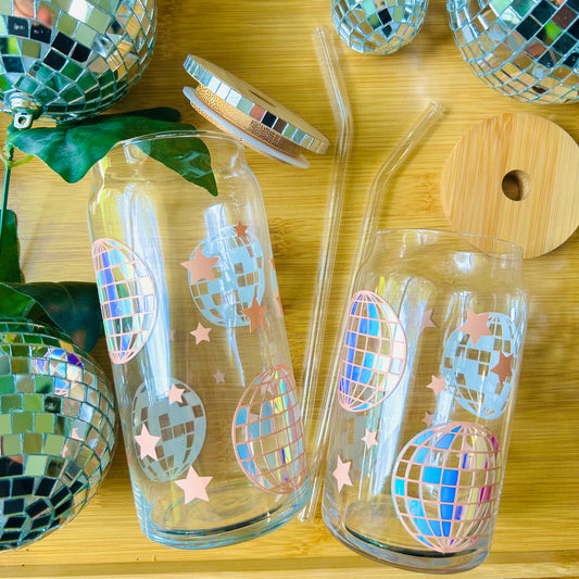 Disco Ball Glass Cup