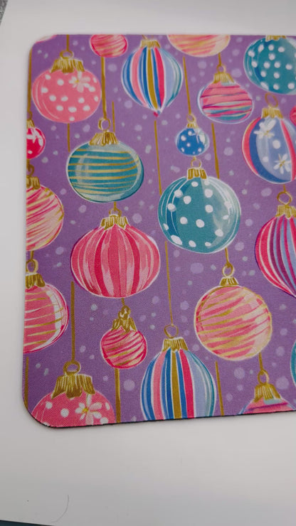 Ornaments Holiday Mouse Pad – Festive Christmas Desk Decor